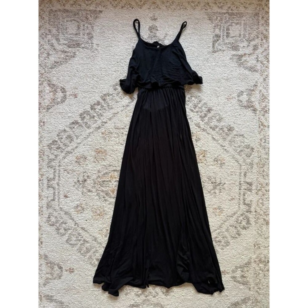 Dulce Carola black open back maxi dress